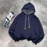 Louis Vuitton Hoodie Blue Cotton Pure Fleece