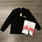 Stussy Long-Sleeved Shirts Ash Eva Cotton Pure Streetwear Exquisite Tailoring Plastisol Printing