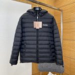 Miu Down Jacket Red Silk Polyester Fiber Adjustable Drawstring Loose Cut