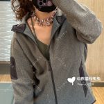 Archaeopteryx Coat Red Wool Cashmere Adhesive Fleece Lace Quick-Drying Outdoor Functionality Winter Patch