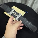Hermes Ruler Ash Deerskin High-End Quality