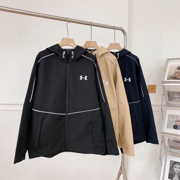 Under Armour Jacket Black Polyester Fiber Spring