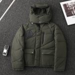 Moncler Outerwear Green Down Nylon