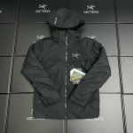 Arcteryx Jackets Red Gore-Tex Down Mesh 3D Logo Zippered Pocket