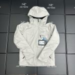 Arcteryx Jackets Red Gore-Tex Down Mesh 3D Logo Zippered Pocket