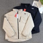 Helly Hansen Coat Red Goose Down Zippered Pocket Windproof Cuffs