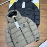 Canada Goose Down Jacket Red Duck Fleece Mesh Winter Three-Proof Fabric Embroidery Side Pockets