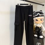 Balenciaga Casual Pants Red Winter