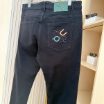 Loewe Jeans Black Denim Slim Fit Embroidery