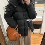Monk Down Jacket Red Goose Nylon Zippered Pocket