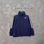 Adidas Coat Red Fleece Easy To Match Street Style Sophistication