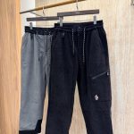 Monk Casual Pants Red Corduroy Autumn Winter