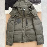 Moncler Coat Red Down Nylon Fabric Streetwear Premium Quality Winter