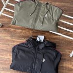 Moncler Outerwear Red Cotton Polyester Nylon Fiber Fabric Spring Autumn Winter Patch Color Blocking