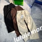 Lululemon Long Pants Black Cotton Fleece Corduroy