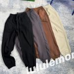 Lululemon Sweatpants Red Cotton Soft Fleece Lace Fabric Winter Side Pockets