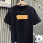 Louis Vuitton Short Sleeves Red Cotton Pure Combed Soft Synthetic Leather High-End Style Summer Patch