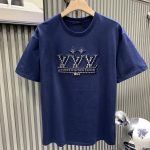 Louis Vuitton Short Sleeves Color Cotton Pure Combed Adhesive Plain Weave