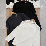 Descente Long-Sleeved Shirts Black Cotton Combed Down Sophistication Autumn Winter And Crisp Silhouette