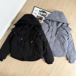 Ami Down Jacket Red Duck Polyester Microfiber Winter Patch