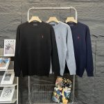 Ralph Lauren Sweatshirt Red Wool Lambswool Jacquard