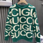 Gucci Sweater Red Wool Blend Understated Autumn Winter Color Blocking