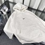 Nike Hoodies Red Fleece Winter Embroidery