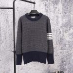 Thom Browne Sweater Blue Simple And Elegant