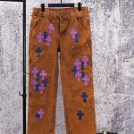 Chrome Hearts Jeans Red Denim Street Style Sophistication Slim Fit
