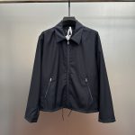 Prada Long-Sleeved Shirt Color Wool Blend Rayon Twill