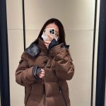 Moncler Jackets Red Feather Goose Down Polyester Nylon Elegant Style Winter