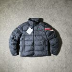 Moncler Down Jacket Red Goose Woven Fabric Embroidery
