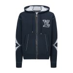Louis Vuitton Cardigan Blue Cotton Pure Jacquard Pattern Embroidery