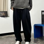 Balenciaga Long Pants Red Fleece Suitable For All Seasons Winter