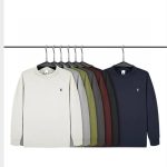 Ralph Lauren Long-Sleeved Shirt Red Cotton Polyester Material Selection High-End Quality Embroidery