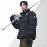 North Outerwear Red Cotton Down Fleece Street Style Winter