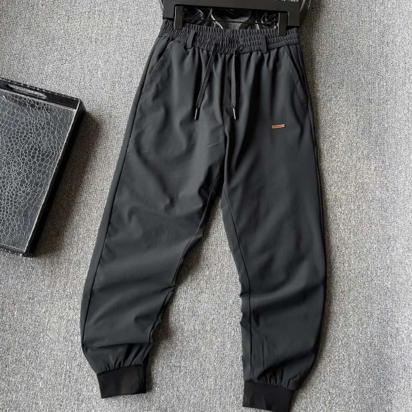 Zegna Jogger Pants Red Cotton Duck Down Nylon Formal Business Zippered Pocket