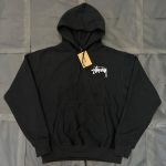 Stussy Hoodie Red Cotton Pure Fleece Ribbed Fabric Relaxed Fit Winter