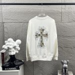 Chrome Hearts Long-Sleeved Shirt Black Autumn Winter Early Embroidery