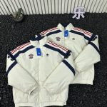 Adidas Cotton-Padded Coat Red Cotton Thick Light Exercise Autumn Winter And Screen Printing