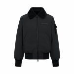 Moncler Down Jacket Red Duck Fleece Fabric Brocade Minimalism Winter Edge Reinforcement Patch