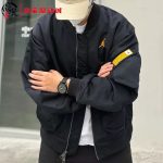 Jordan Outerwear Black Cotton Twill Exquisite Workmanship Sports And Leisure Autumn Winter Early 3D Pocket Side Pockets