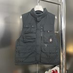 Moncler Vest Red Goose Down Duck Nylon Soft Touch