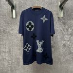 Louis Vuitton Short-Sleeved T-Shirt Red Cotton Nylon Contrasting Stitching