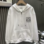 Loewe Hoodie Ash Cotton Fleece Autumn Winter