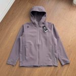 Descente Jacket Purple Fleece Woven Fabric Simple And Versatile Autumn Winter