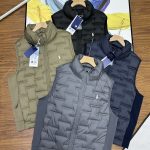 Ralph Lauren Vest Red Duck Down Fleece Autumn Winter And Patch Zippered Pocket