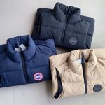 Canada Goose Vest Red Duck Down Nylon Suede Lace Spring Autumn Winter Zippered Pocket