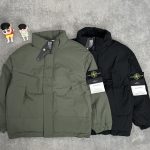 Stone Island Outerwear Red Cotton Thick High-Density Fabric Exquisite Workmanship Street Style Winter