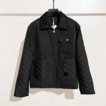 Louis Vuitton Coat Black Cotton Ribbed Fabric